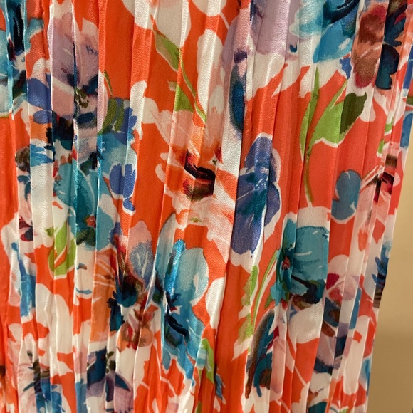 Coral Pleated Maxi Skirt NWT M - Picture 5 of 9